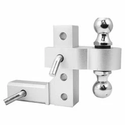 Promo 😉 Stark 6 Inch Dual Ball Trailer Hitch Mount Adjustable Height Aluminum ⭐