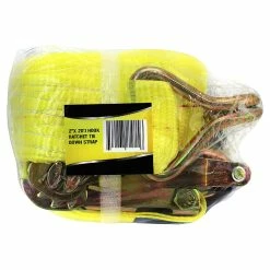 Hot Sale ✨ Stark 2 Inch X 20 Ft. Tie Down Cargo Strap J Hook Ratchet 4,500 Lb ⌛