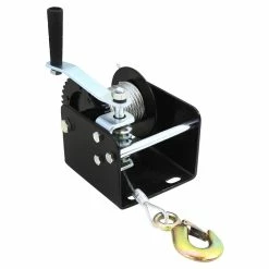 Outlet ✨ Stark Hand Winch Worm Gear Drive Cable Boat Trailer ATV Portable 2000 Lb 🔔